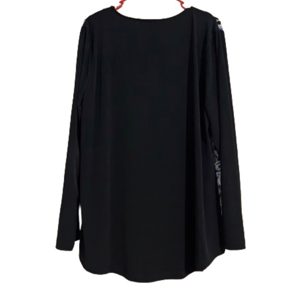 Chico’s Women’s Purple Multi Paisley Pattern Print Long Sleeve Shirt Sz-XL - Picture 6 of 6